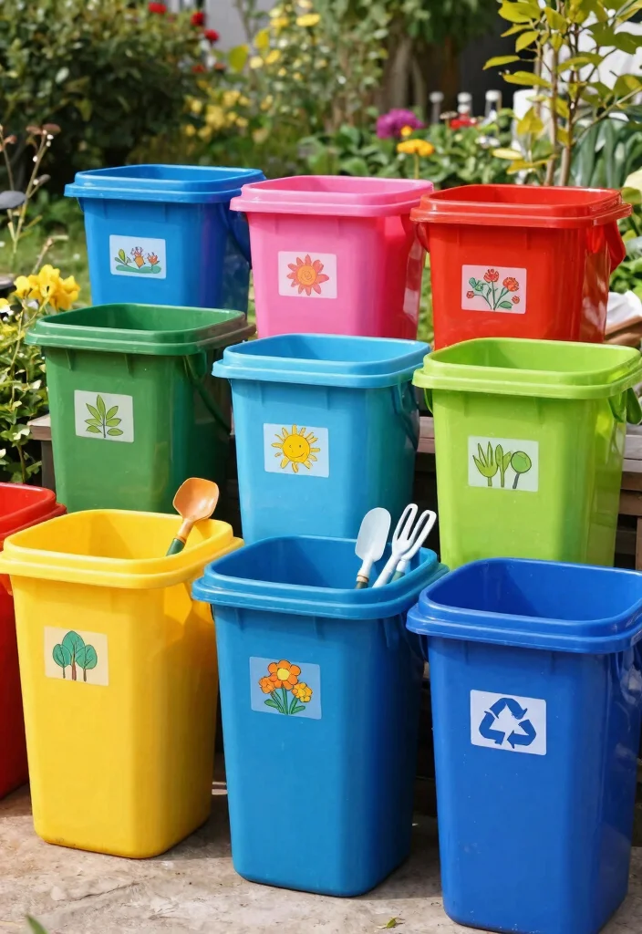 15 Outdoor Storage Cabinet Ideas That Keep Tools Dry and Hidden - 12. Recycling Bin Storage Solution 1