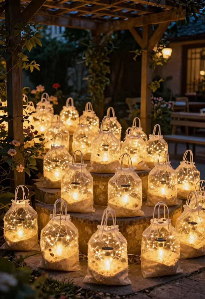 15 Pergola Lighting Ideas That Don't Require Running New Wire - 15. Luminaria Bags for Soft Lighting Effect 1