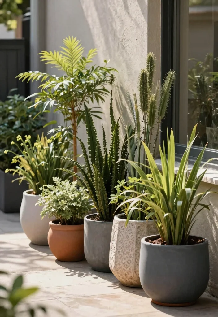15 Privacy Plants Fence Ideas That Block Views Year-Round - 10. Garden Containers: Flexible and Stylish 1