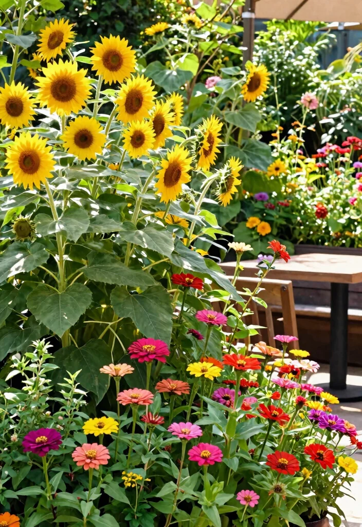 15 Privacy Plants Fence Ideas That Block Views Year-Round - 15. Seasonal Flowers for Temporary Privacy 1