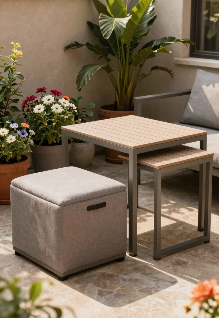 15 Rental Patio Ideas That Don't Require Landlord Permission - 11. Multi-Purpose Furniture 1