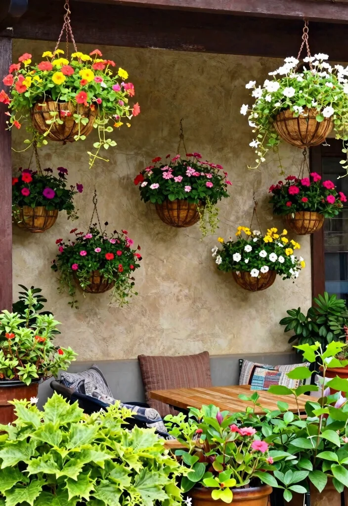 15 Rental Patio Ideas That Don't Require Landlord Permission - 13. Hanging Baskets 1