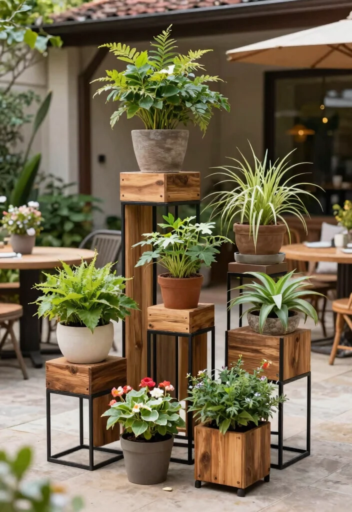 15 Rental Patio Ideas That Don't Require Landlord Permission - 15. Creative Plant Stands 1