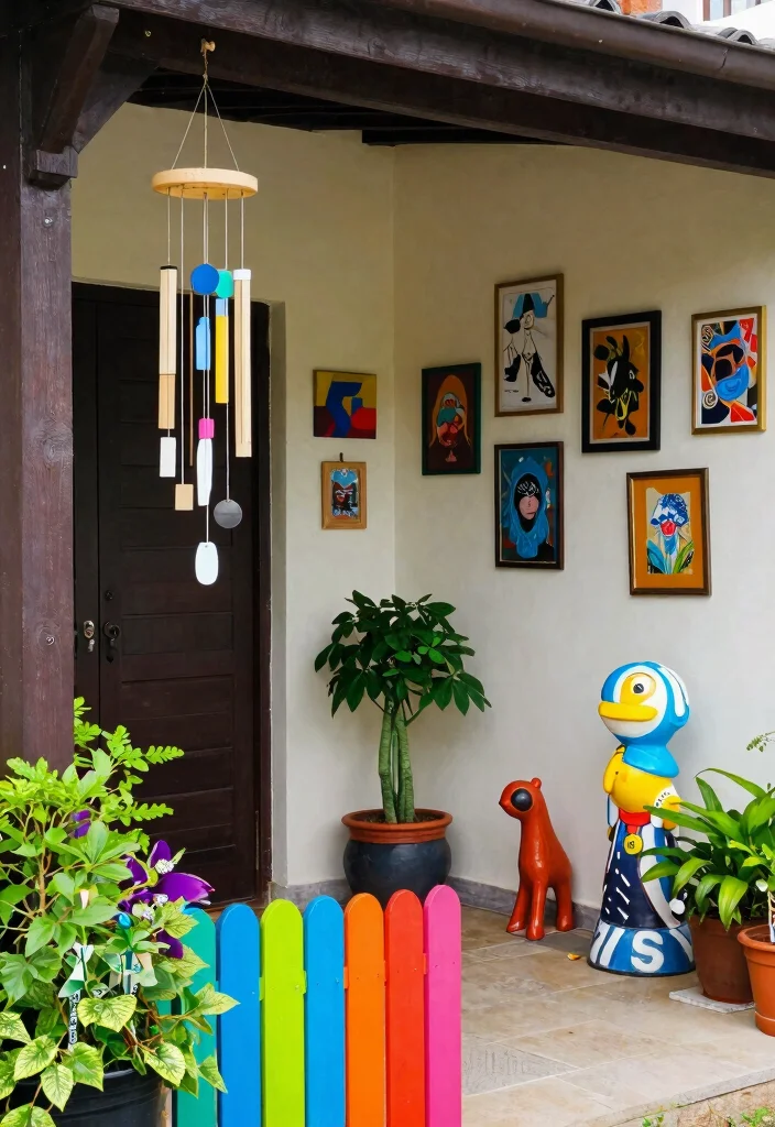 15 Rental Patio Ideas That Don't Require Landlord Permission - 6. Outdoor Art and Decor 1