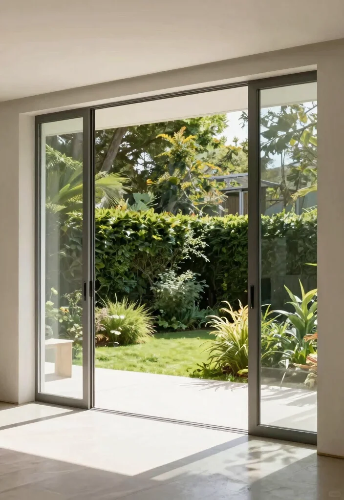 15 Sliding Patio Doors Ideas That Let in Light Without Sacrificing Privacy - 12. Minimalist Sliding Doors for Clean Aesthetics 1