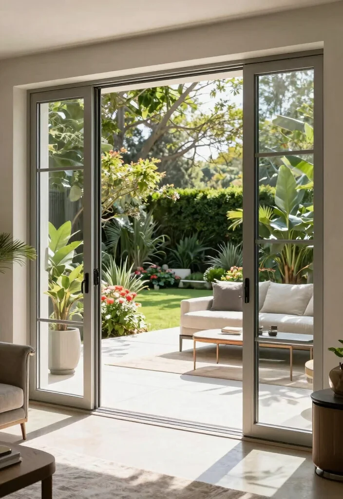 15 Sliding Patio Doors Ideas That Let in Light Without Sacrificing Privacy - 6. Multi-Panel Sliding Glass Doors 1