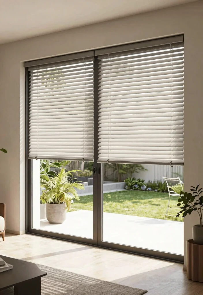 15 Sliding Patio Doors Ideas That Let in Light Without Sacrificing Privacy - 7. Sliding Doors with Built-In Blinds 1