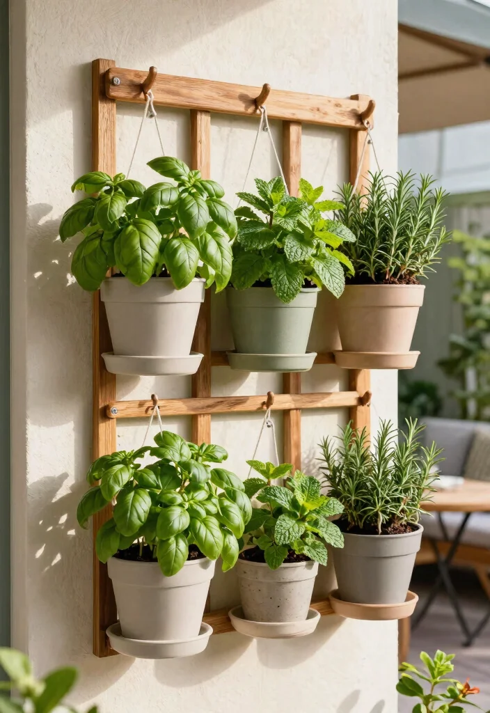 15 Terrace Garden Ideas for Small Spaces Without Soil Spills - 1. Hanging Herb Garden 1