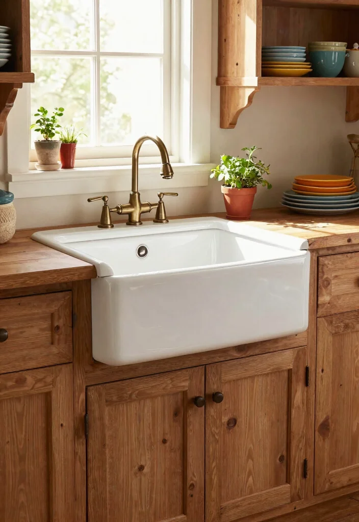 15 Vintage Farmhouse Sink Ideas That Fit Standard Cabinet Openings - 1. Classic White Farmhouse Sink with Apron Front 1