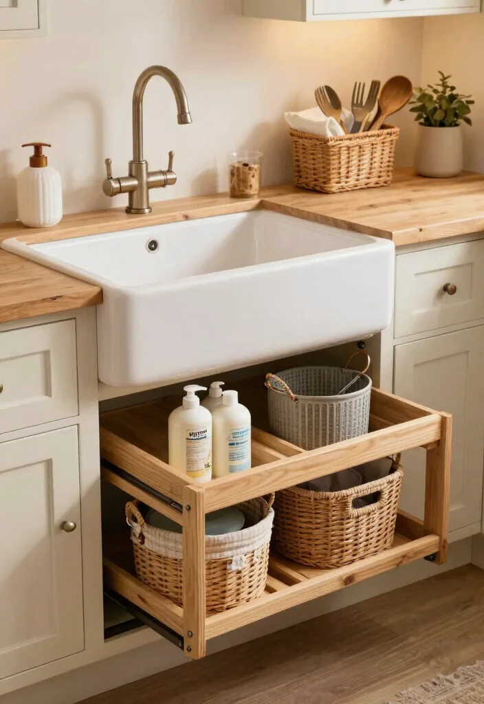15 Vintage Farmhouse Sink Ideas That Fit Standard Cabinet Openings - 15. Farmhouse Sink with Under-Sink Storage 1