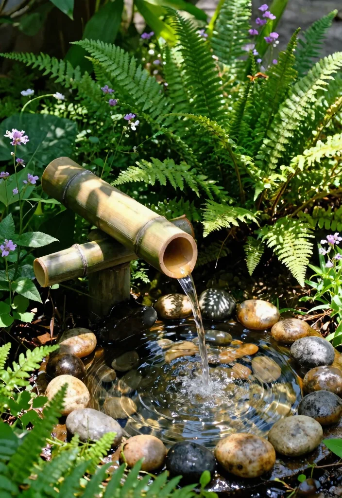 15 Water Fountain Ideas That Run Without Electricity or Plumbing - 1. Bamboo Water Fountain 1